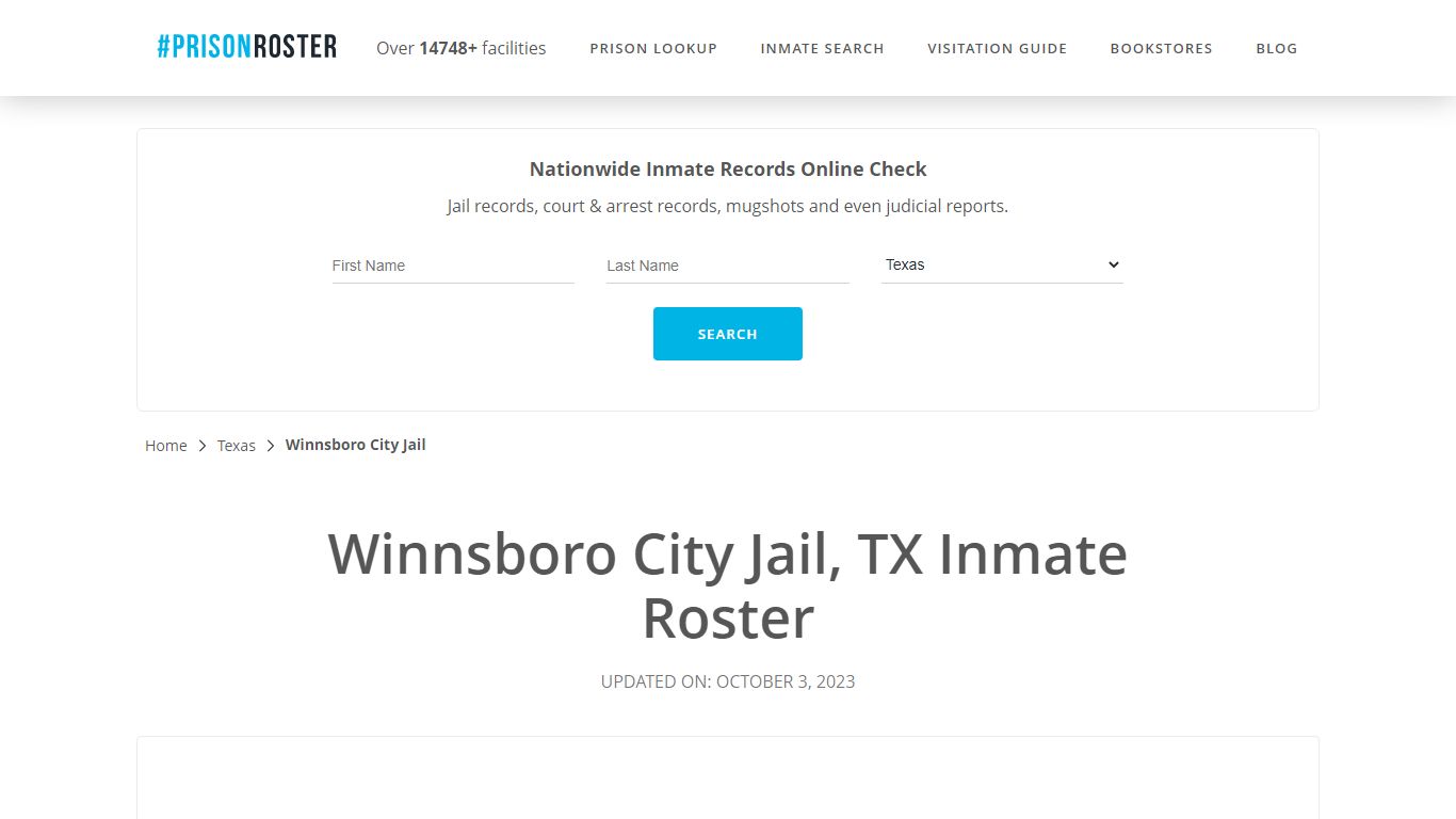 Winnsboro City Jail, TX Inmate Roster - Prisonroster