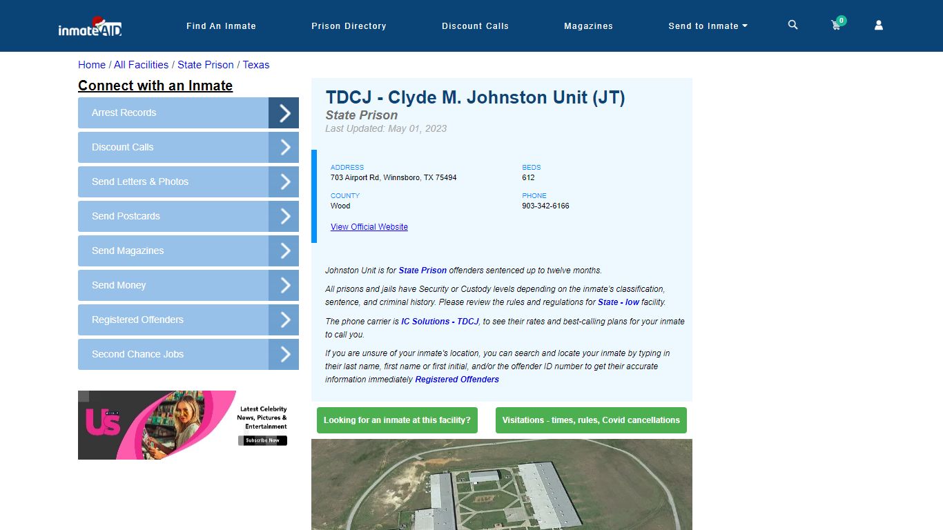 TDCJ - Clyde M. Johnston (JT)Unit & Inmate Search - Winnsboro, TX